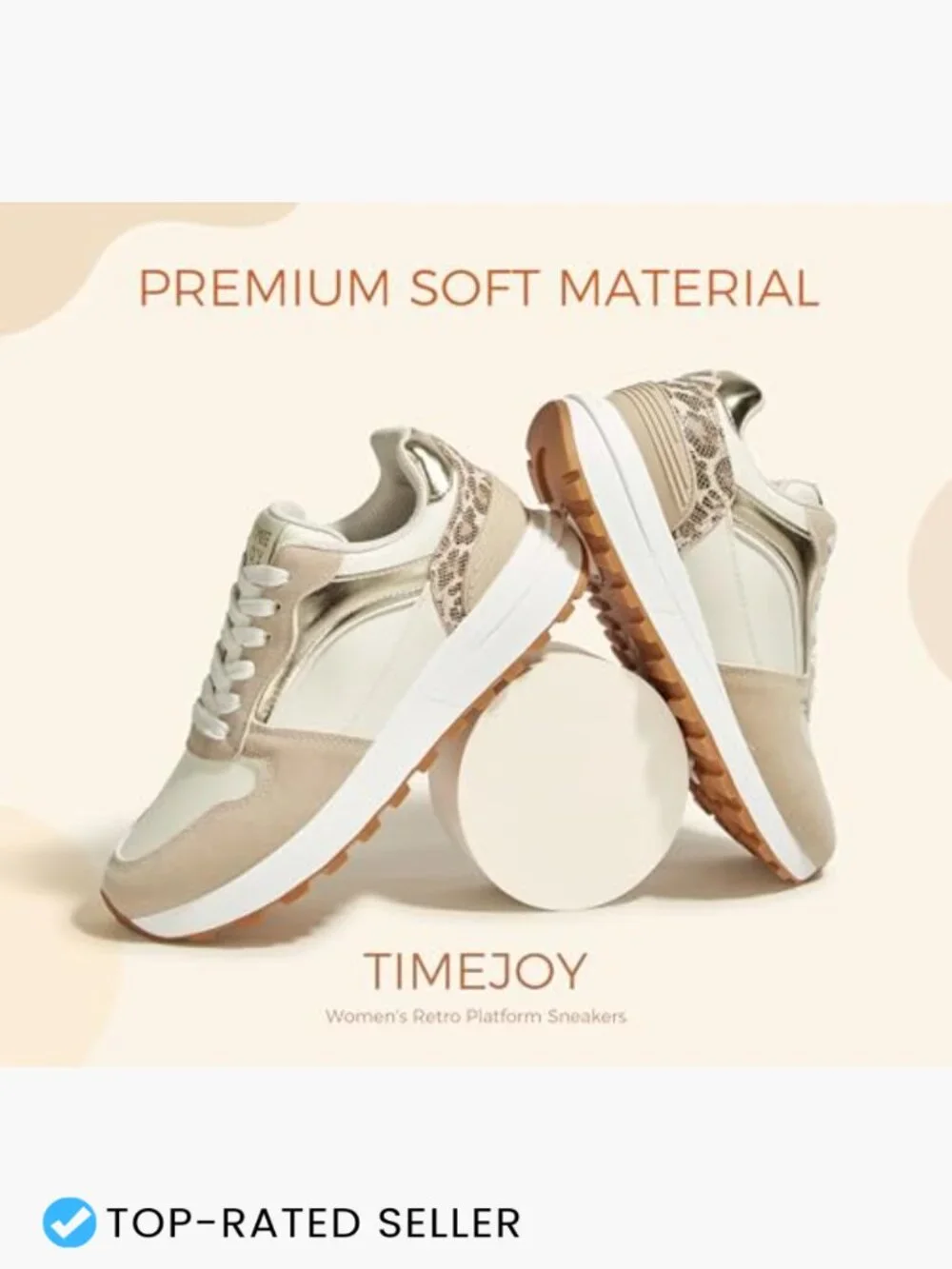 Retro Chic Lace-Up Platform Sneakers Colorblock Comfy Walking Women's Shoes